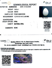 3.83/CT Natural Opal with Govt. Lab Certificate