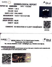 7.28/CT Natural Iolite With Govt. Lab Certificate