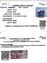 5.59/CT Natural Iolite With Govt. Lab Certificate