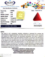 Load image into Gallery viewer, 3.83 Ratti Italian triangular Red Coral-(1054)
