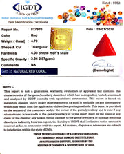 4.70/CT Natural Triangular Red Coral-1054
