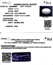 8.11/CT Natural Opal with Govt. Lab Certificate