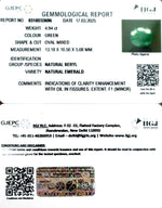 Load image into Gallery viewer, 4.94/CT Natural Panna Stone with Govt. Lab Certificate
