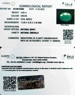 Load image into Gallery viewer, 4.69/CT Natural Panna Stone with Govt. Lab Certificate
