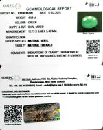 Load image into Gallery viewer, 4.59/CT Natural Panna Stone with Govt. Lab Certificate
