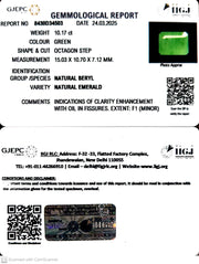 10.17/CT Natural Panna Stone with Govt. Lab Certificate