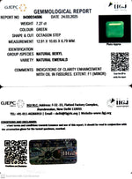 Load image into Gallery viewer, 7.27/CT Natural Panna Stone with Govt. Lab Certificate

