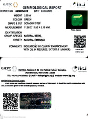 5.69/CT Natural Panna Stone with Govt. Lab Certificate