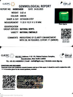 Load image into Gallery viewer, 5.62/CT Natural Panna Stone with Govt. Lab Certificate

