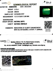 5.70/CT Natural Panna Stone with Govt. Lab Certificate (2331)