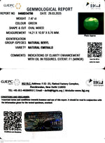 Load image into Gallery viewer, 7.47/CT Natural Panna Stone with Govt. Lab Certificate
