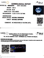 Load image into Gallery viewer, 4.68/CT Natural Blue Sapphire With Govt Lab Certificate
