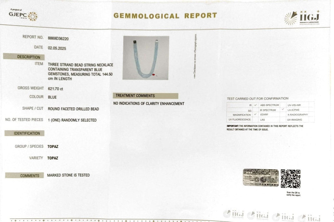 621.70/CT Natural South Sea Pearl Beads With Lab Certificate