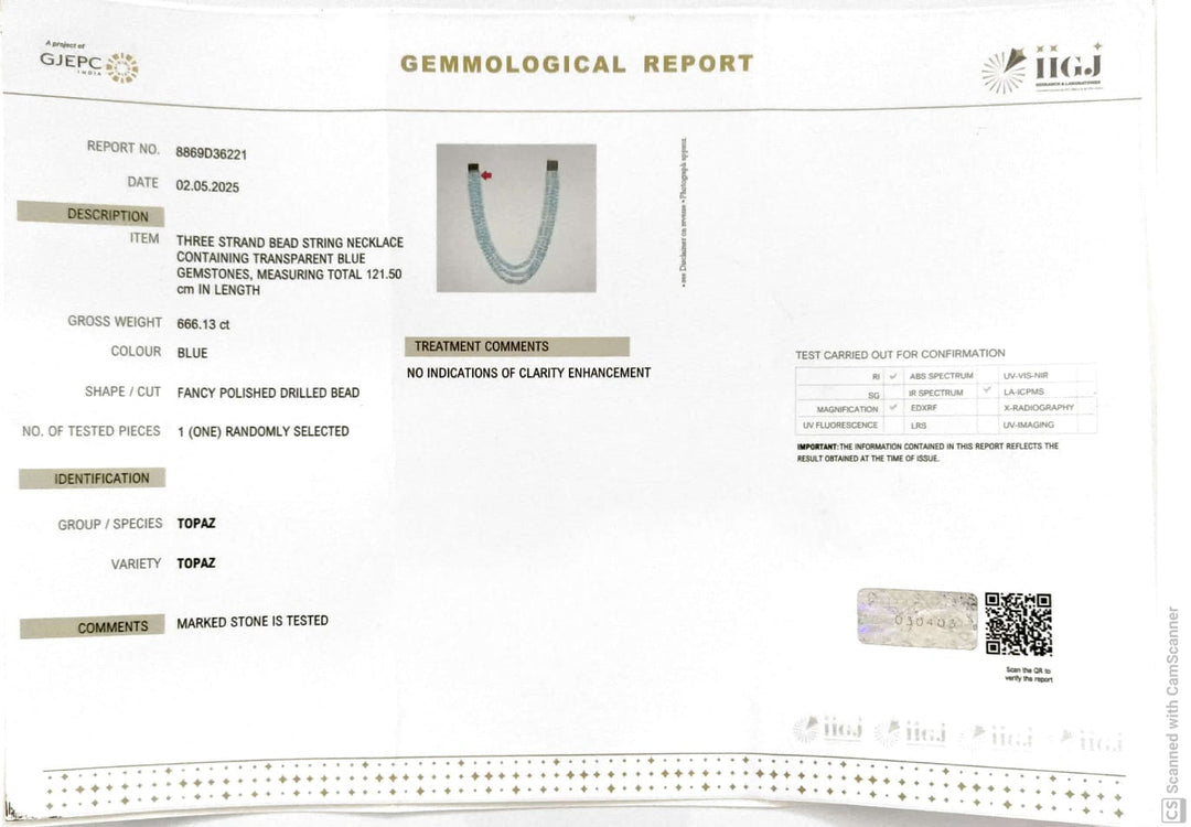 666.13/CT Natural South Sea Pearl Beads With Lab Certificate