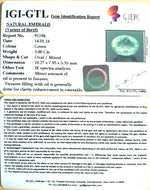Load image into Gallery viewer, 3.00/CT Natural Panna Stone with Govt. Lab Certificate (56610)
