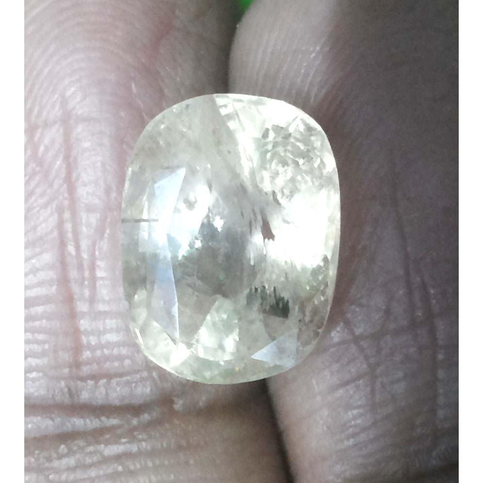 6.75/CT Natural Yellow Sapphire with Govt Lab Certificate-YELSA9U