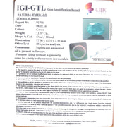 11.37/CT Natural Panna Stone with Govt. Lab Certificate (8991)
