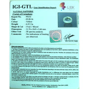 7.02 Natural yellow sapphire with Govt Lab Certified-(23310)
