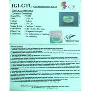 2.01/CT Natural yellow Sapphire with Govt Lab Certified (YELSA9T)