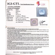 10.15/CT Natural Blue Sapphire with Govt Lab Certificate-BLUSA9U