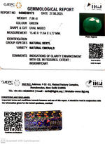Load image into Gallery viewer, 7.66/CT Natural Panna Stone with Govt. Lab Certificate (4551)

