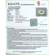 1.88 Ratti  yellow sapphire with Govt Lab Certificate-(YELSA9V)