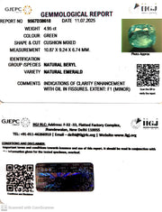 4.95/CT Natural Panna Stone with Govt. Lab Certificate (56610)