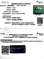 Load image into Gallery viewer, 7.44/CT Natural Panna Stone with Govt. Lab Certificate (89910)
