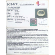 8.37 Ratti Natural yellow sapphire with Govt Lab Certificate-(YELSA9T)