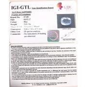 3.41/CT Natural Blue Sapphire with Govt Lab Certificate-BLUSA9U