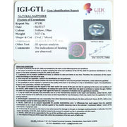 3.97 Ratti  Natural Pitambari Neelam with Govt Lab Certificate-(16650)