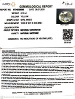 Load image into Gallery viewer, 6.33/CT Natural Yellow Sapphire With Govt Lab Certificate (23310)
