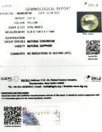 Load image into Gallery viewer, 2.81/CT Natural Yellow Sapphire With Govt Lab Certificate (23310)

