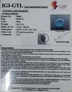 Load image into Gallery viewer, 4.41/CT Natural Aquamarine with Govt Lab Certificate-1221
