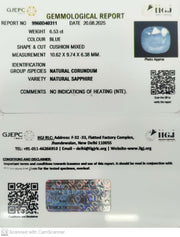 6.53/CT Natural Blue Sapphire with Govt Lab Certificate (6771)