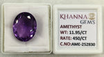 Load image into Gallery viewer, 11.95/CT Natural Amethyst Gemstone with Govt. Lab Certificate