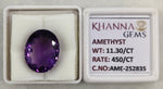Load image into Gallery viewer, 11.30/CT Natural Amethyst Gemstone with Govt. Lab Certificate