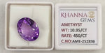 Load image into Gallery viewer, 10.95/CT Natural Amethyst Gemstone with Govt. Lab Certificate
