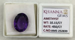 Load image into Gallery viewer, 10.15/CT Natural Amethyst Gemstone with Govt. Lab Certificate