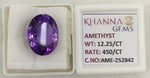 Load image into Gallery viewer, 12.25/CT Natural Amethyst Gemstone with Govt. Lab Certificate