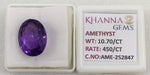 Load image into Gallery viewer, 10.70/CT Natural Amethyst Gemstone with Govt. Lab Certificate