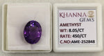 Load image into Gallery viewer, 8.05/CT Natural Amethyst Gemstone with Govt. Lab Certificate