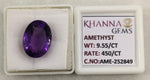 Load image into Gallery viewer, 9.55/CT Natural Amethyst Gemstone with Govt. Lab Certificate
