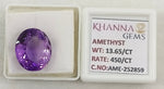 Load image into Gallery viewer, 13.65/CT Natural Amethyst Gemstone with Govt. Lab Certificate