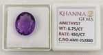 Load image into Gallery viewer, 6.75/CT Natural Amethyst Gemstone with Govt. Lab Certificate