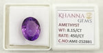 Load image into Gallery viewer, 8.15/CT Natural Amethyst Gemstone with Govt. Lab Certificate