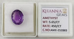 Load image into Gallery viewer, 5.65/CT Natural Amethyst Gemstone with Govt. Lab Certificate