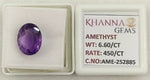 Load image into Gallery viewer, 6.60/CT Natural Amethyst Gemstone with Govt. Lab Certificate