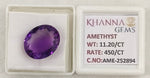 Load image into Gallery viewer, 11.20/CT Natural Amethyst Gemstone with Govt. Lab Certificate