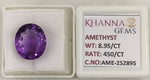 Load image into Gallery viewer, 8.95/CT Natural Amethyst Gemstone with Govt. Lab Certificate